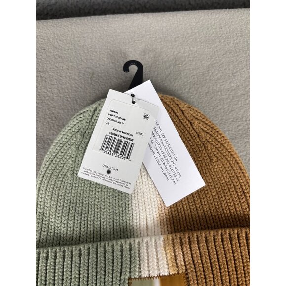 Ugg Women's Dip-Dyed Logo Beanie - Chestnut Multicolor One Size New With Tag's - Picture 4 of 7